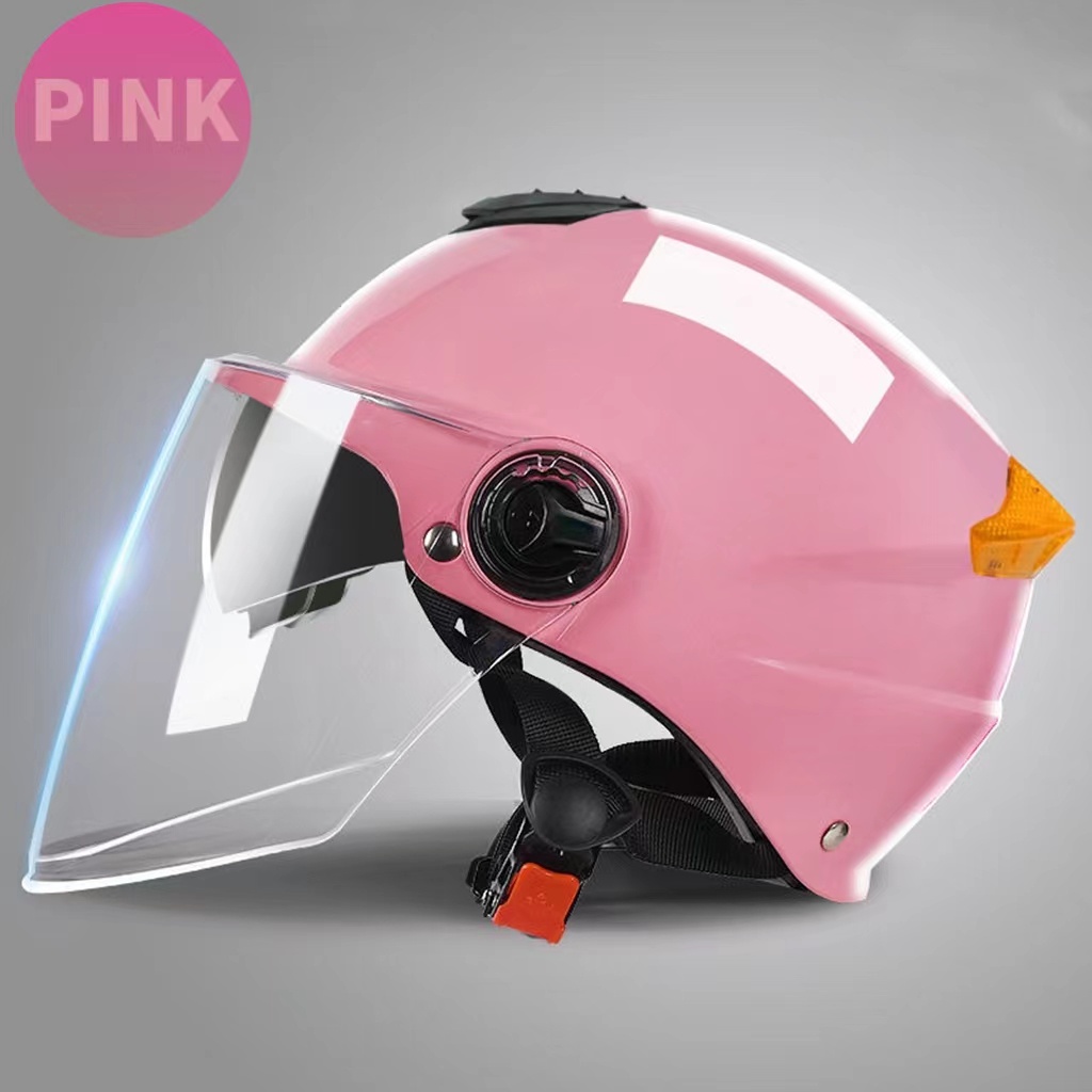 Dual Mirror Motorcycle Half Helmet Open Face CyclingBikeMotor Helmet