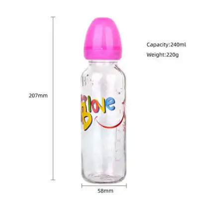 Good quality standard bottle capacity 240 ml (No handle random color )