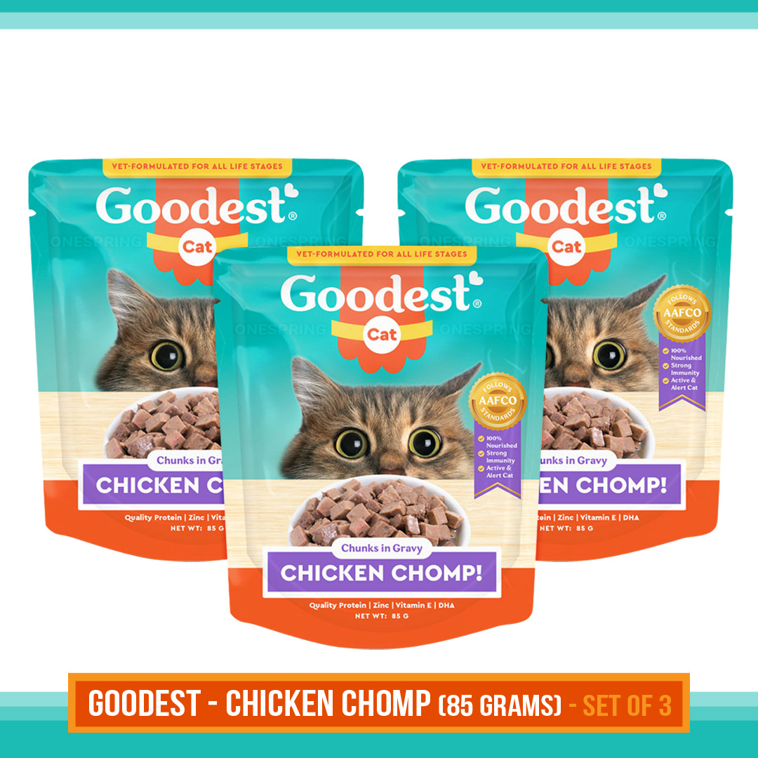 Goodest Cat CHICKEN CHOMP SET OF 3 Vet Formulated Wet Cat Food For   6fe9dc482ac3350e04b697820298f792 