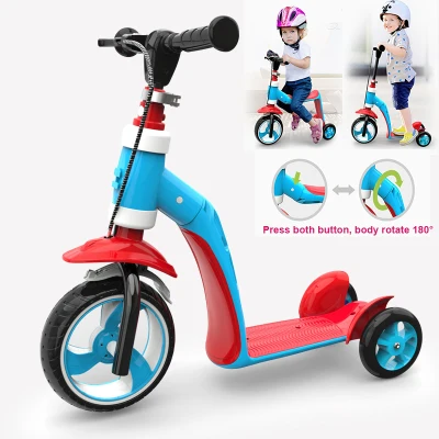 【1-3 Days Delivery】Balance Car Scooter Kid's Twisting Car Bike Bicycle No Pedal Four Wheeler Balanced Walk Bike for Kids Kids Scooter Tricycle Balance Bike 2-in -1 Roller Scooter 1-6 year old