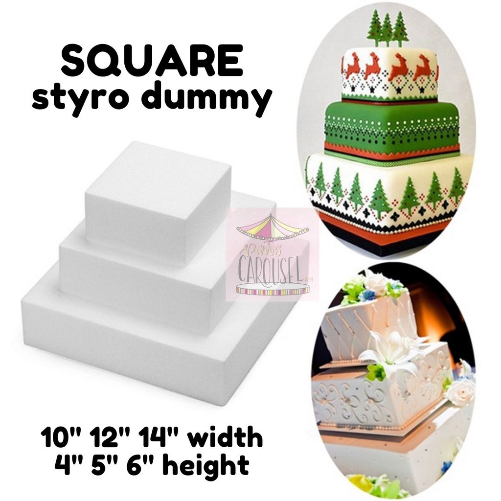 Cake Dummy - Square 10 x 10 x 4