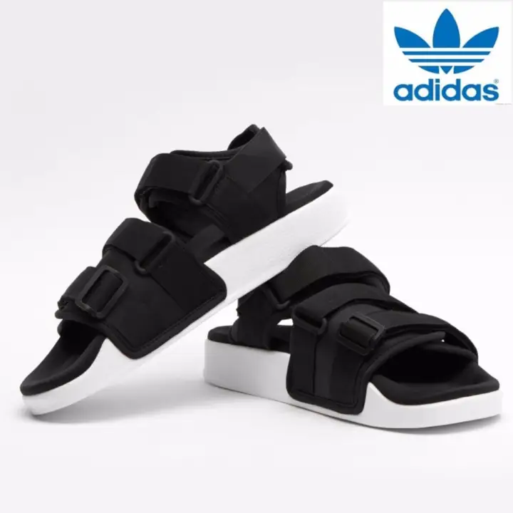 adidas adilette black and white