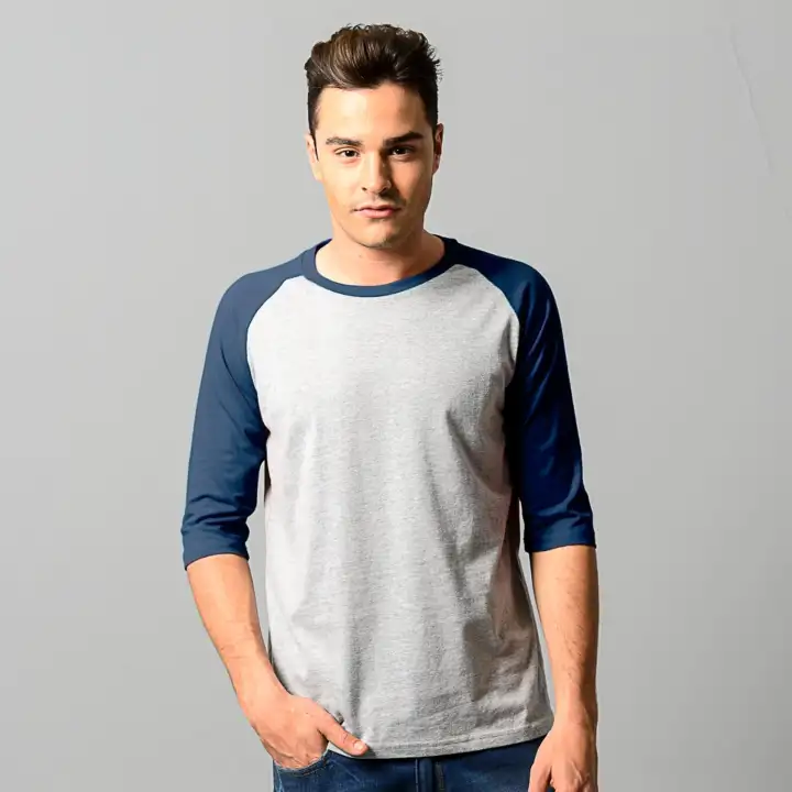 blue raglan t shirt