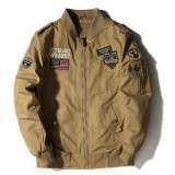 Ready Stock Cotto Man Flight Jacket New Pattern Fashon Trend Pure-Cotton Air Force Pilot Bomber Aviator Military Army Green Men Jackets