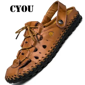 branded leather sandals for mens