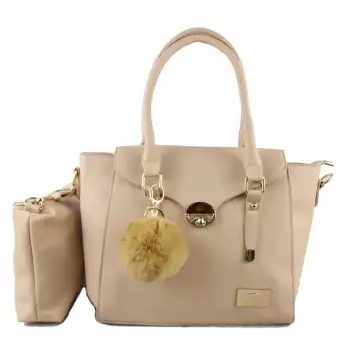 beige color sling bags