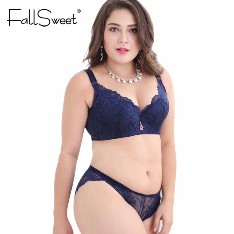 FallSweet Plus Size Bra Set Women Push Up Lace Brassiere And Briefs Set  Underwear Set Panties D E Cup Xl 2xl 3xl 4xl LJ201211 From Cong00, $16.85