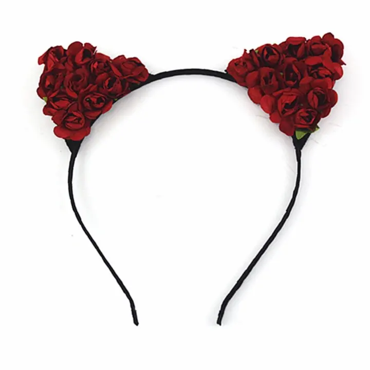 floral cat ears