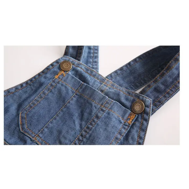 overall blue jeans