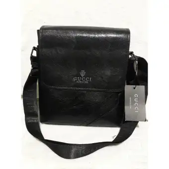 gucci messenger bag black leather