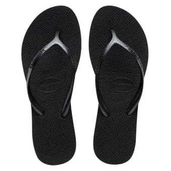 havaianas womens black flip flops