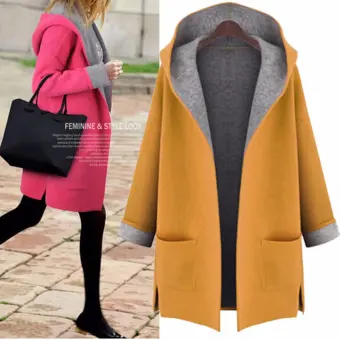 hooded overcoat women's