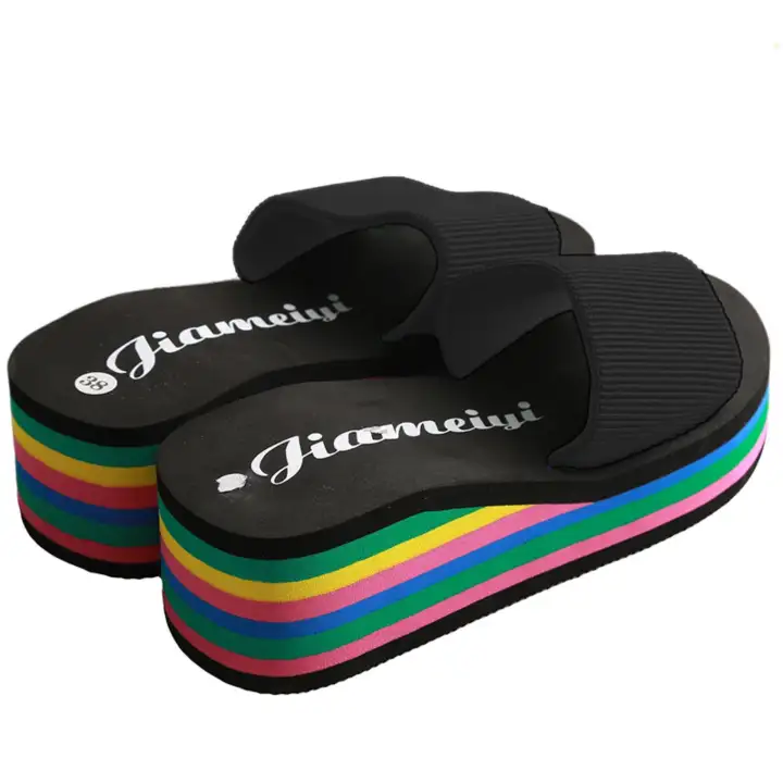 rainbow slippers