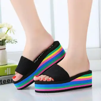 platform rainbow sandals