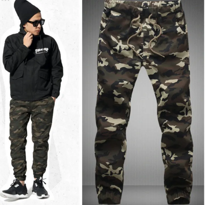 camo skinny joggers