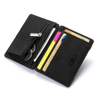 mens leather credit card holder and money clip