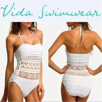 see thru one piece swimwear