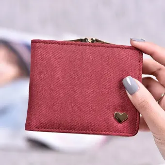 red leather coin purse