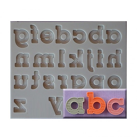 Silicone Alphabet Mold Design font Upper and Lower Case