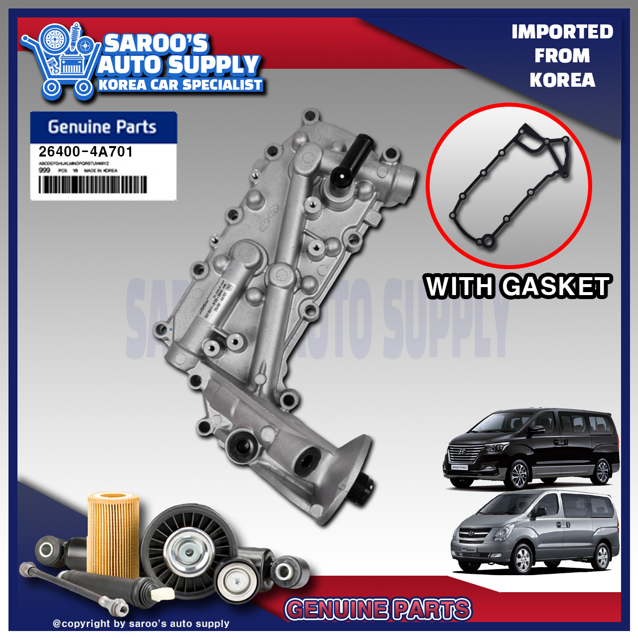 [A2] Engine Oil Cooler For Hyundai Grand Starex , 20122020 , Original