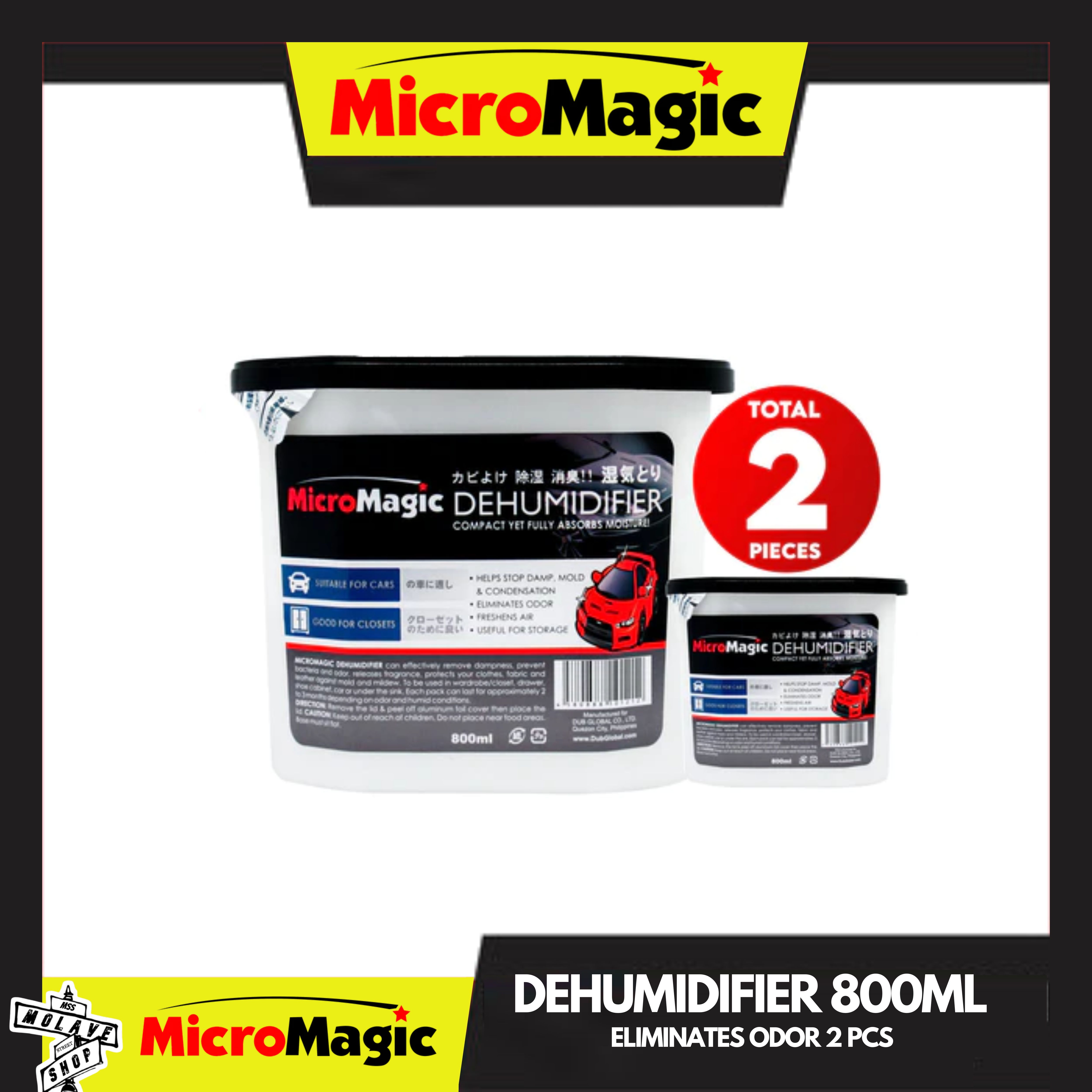 Micromagic Dehumidifier Original (Set Of 2) 800 Ml Each Best For Car