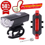 Rechargeable Waterproof Bike Light Set with Free Sport Ball Needle