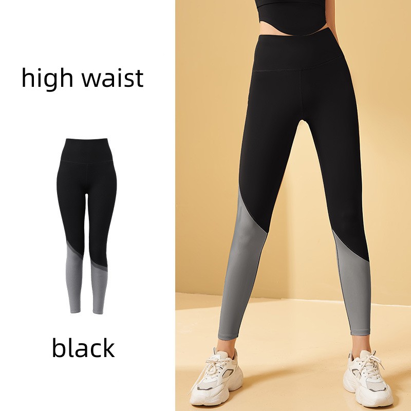 woman sports sets shockproof gathered fitness bra Yoga suit tights leggings  hip lifting pants