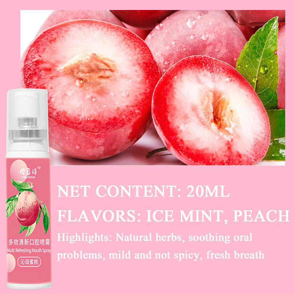 【original】20ml Mouth Spray Reflesh Breath Freshener Small Portable Oral Spray Herbal Fresh 7115