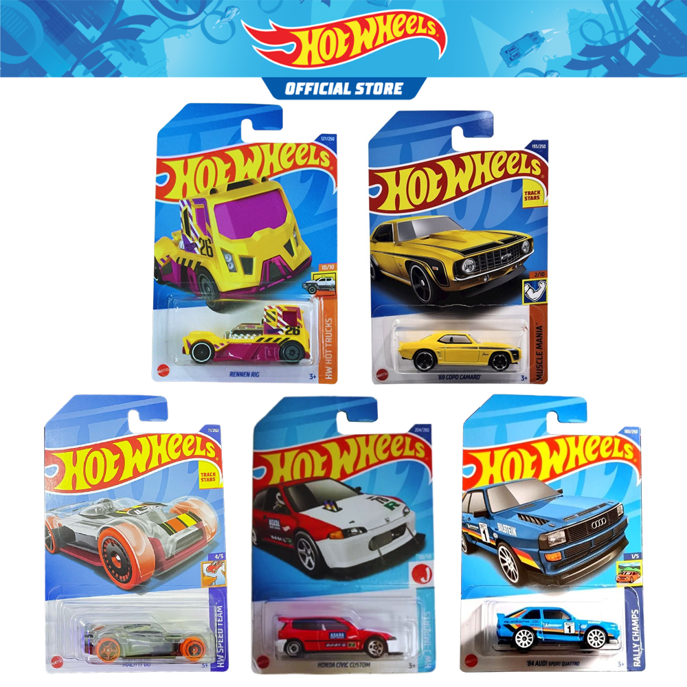 Hot Wheels Basic Car Diecast Vehicle 2022 Case A/Q 99GQ/JA ( 5pcs car ...