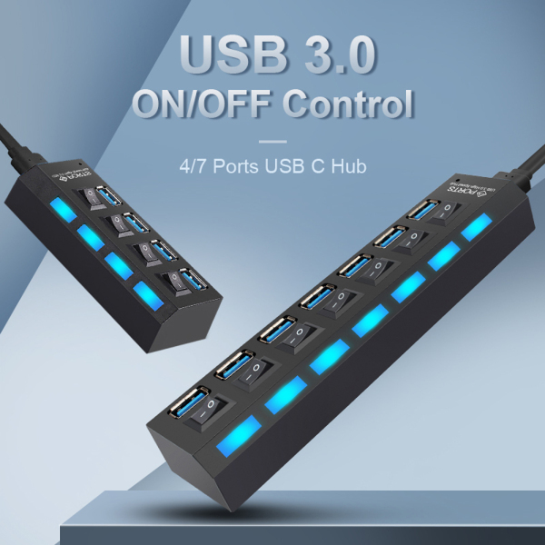 Bảng giá LACY Tốc độ cao 4 cổng Hub USB 3.0 Hub USB 2.0 Bộ chia USB Bộ chuyển đổi Người kết nối Phụ kiện máy tính Phong Vũ