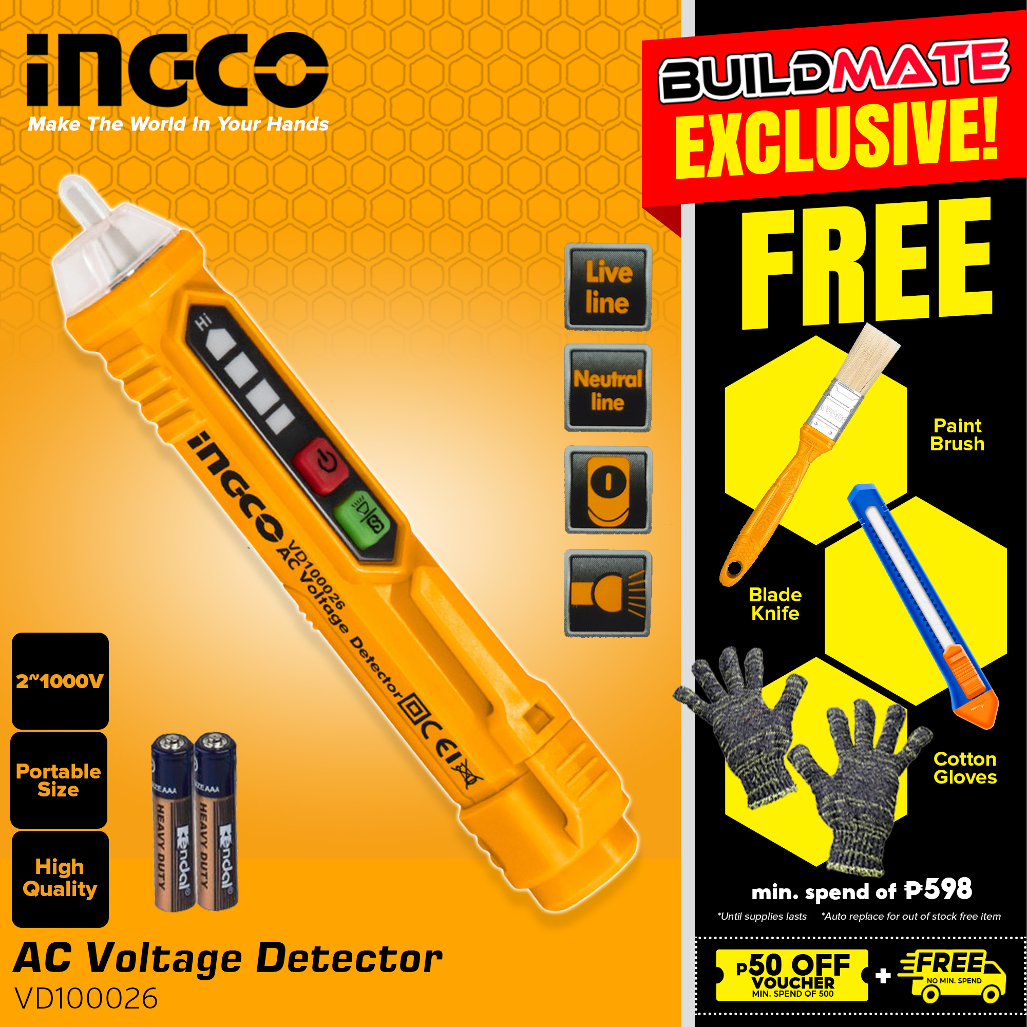 Ingco ac store voltage detector