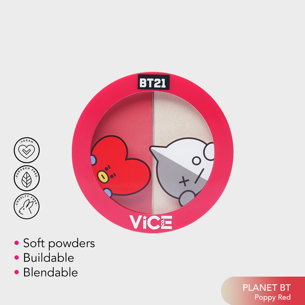 Bt21 Aura Blush And Glow Duo Poppy Red Lazada Ph