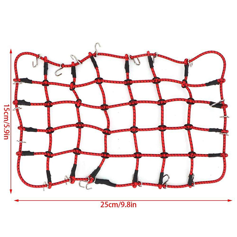 MOHERO Elastic Luggage Net For 1/10 RC Cars – 25x16cm With Hooks, Fits TRX4 Bronco, SCX10-90046 - View #12