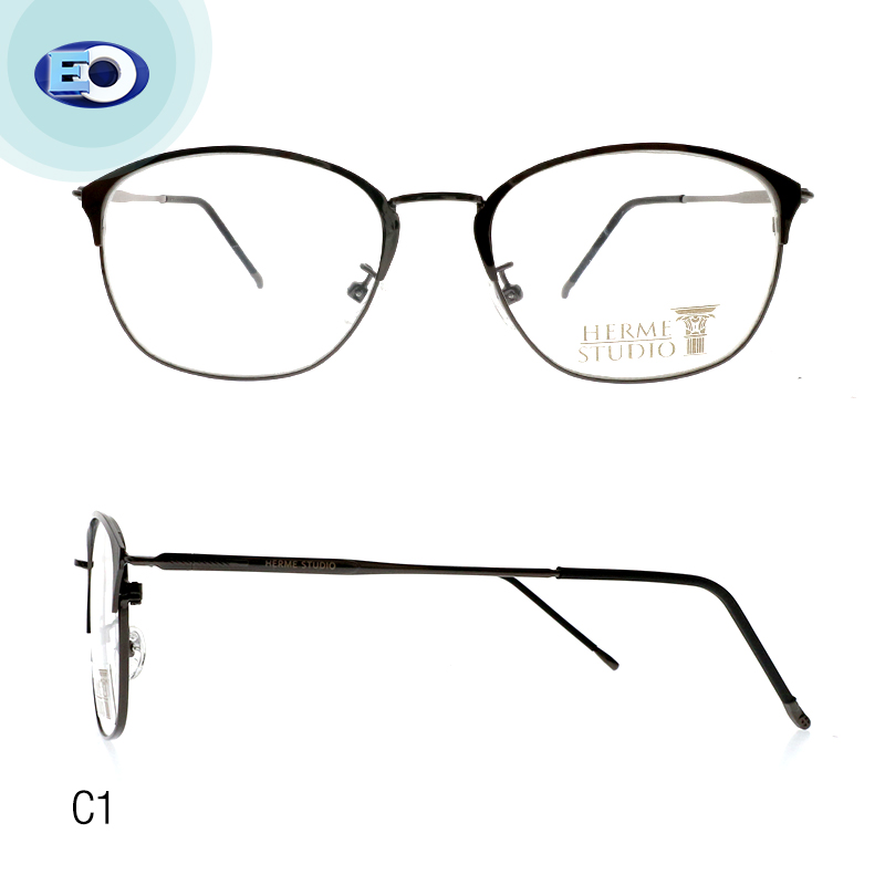 EO Herme Studio HS19940 Frame with Free Multicoated Lens / Nongraded Eyeglasses for Men and
