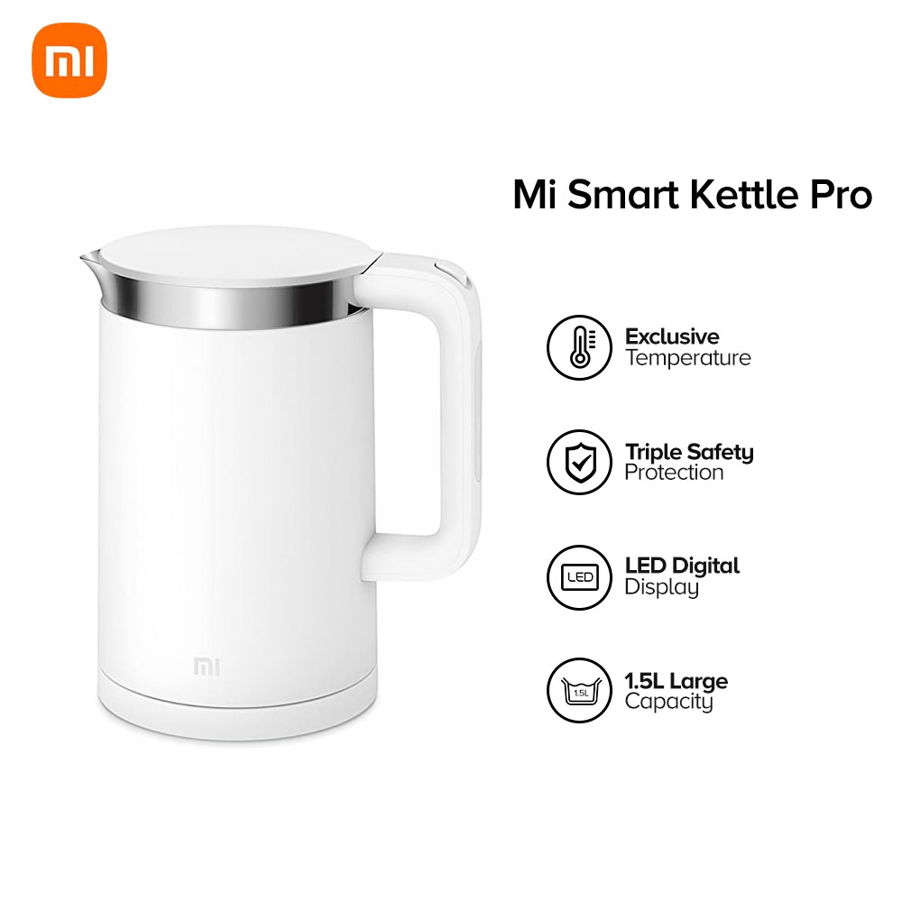 Thermostatic Electric Kettle 2 Pro Intelligent LED Screen Display Stepless  Temperature Adjustable 1800W High Power (Color : White, Size : CN)