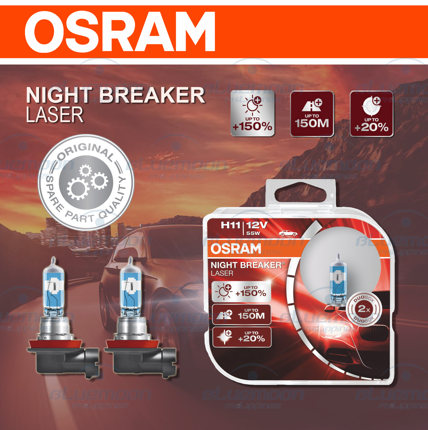 OSRAM Original H11 Night Breaker Laser Next Generation 12V