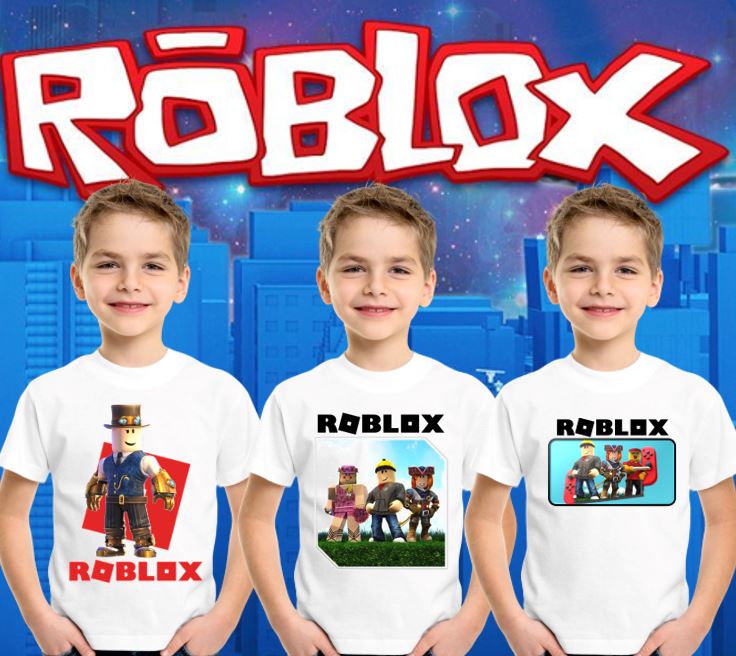 ROBLOX GIRL CHARACTER PRINT SHIRT FOR KIDS 0-12 YEARS OLD