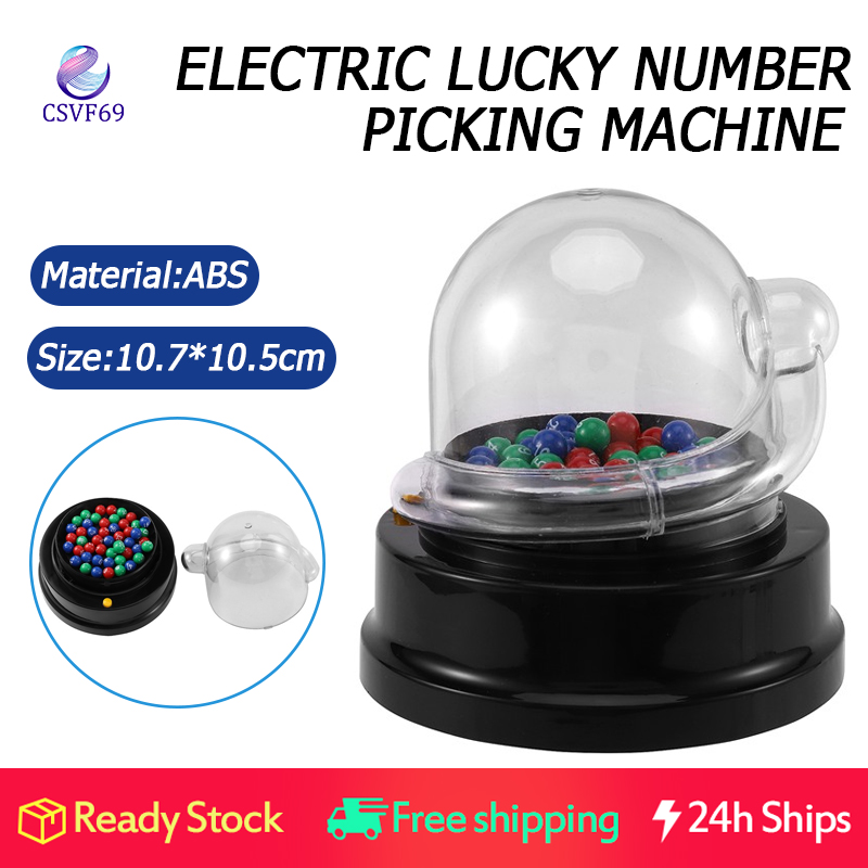 1Pcs  Electric Lucky Number Mini Lottery Shake Lucky Ball Picking Machine  IO 