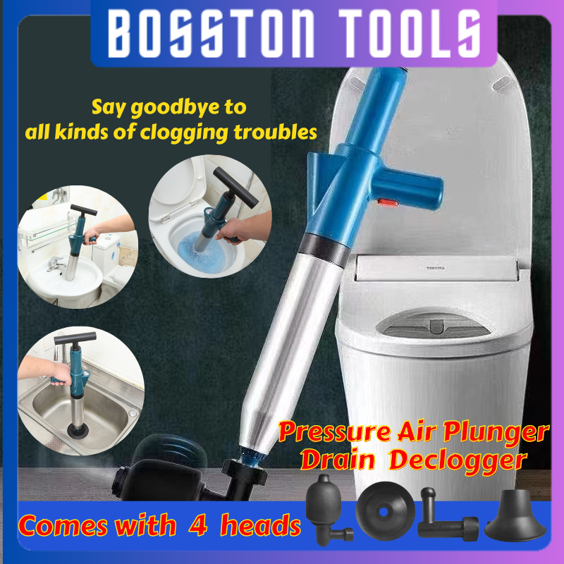Plumbing Clog Drain Remover Tool 4 in 1Toilet pressure air plunger