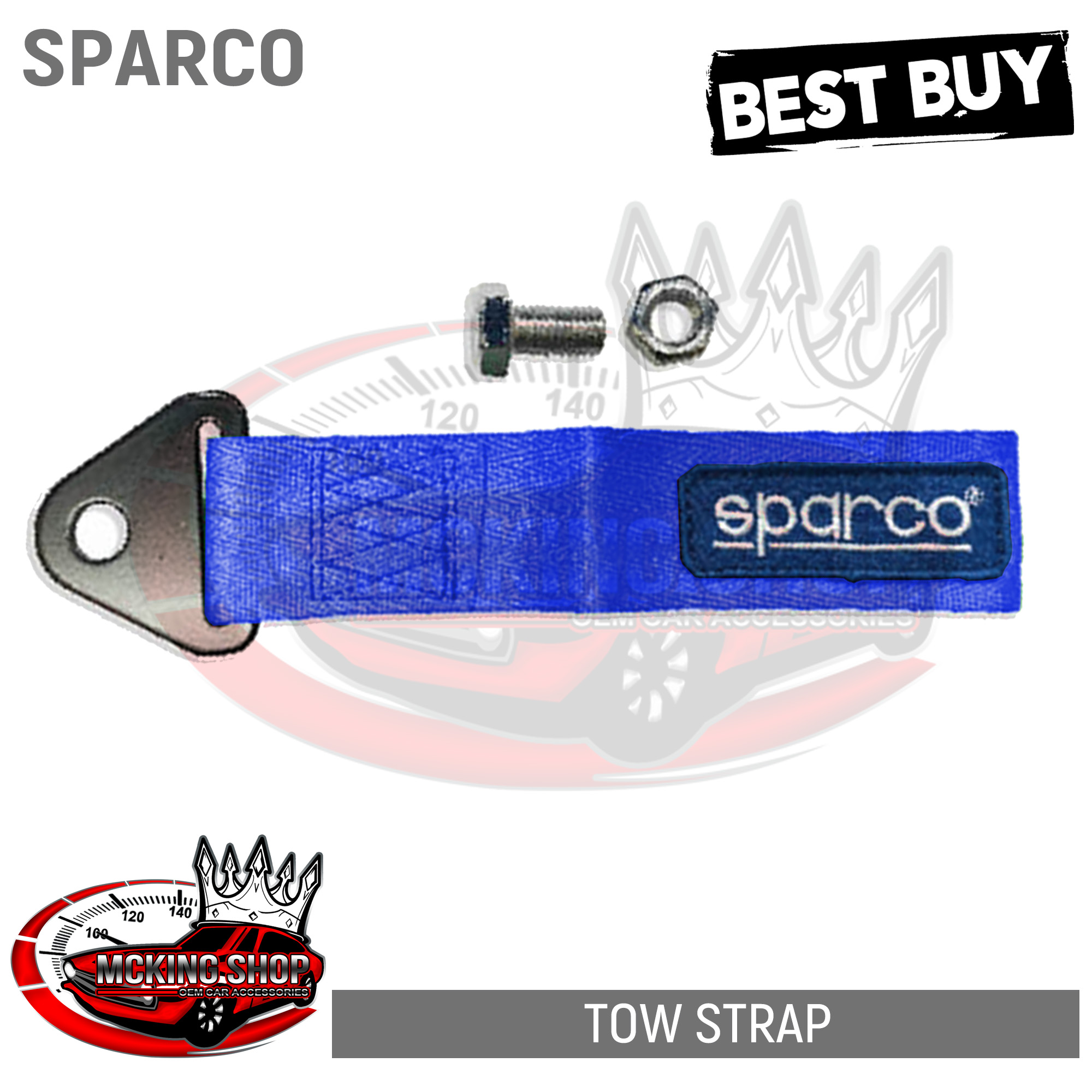 Sparco Racing Style Universal Tow Strap (Blue) Lazada PH