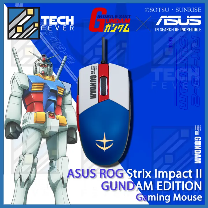 Asus Rog Strix Impact Ii Gundam Edition Ergonomic Gaming Mouse Lazada Ph