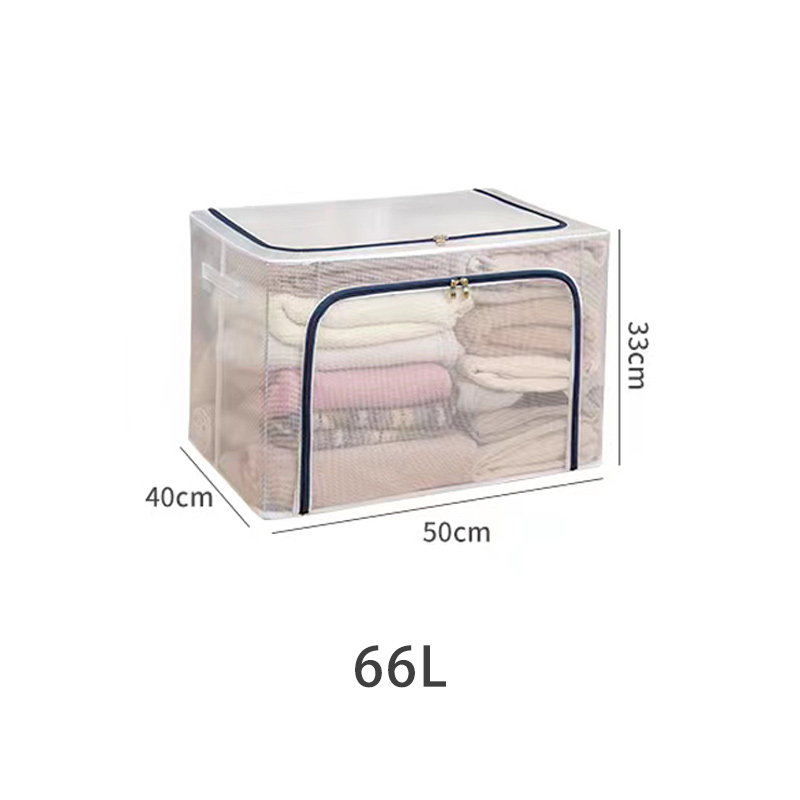90L Folding steel frame storage box Home Clothes Quilt Under Bed