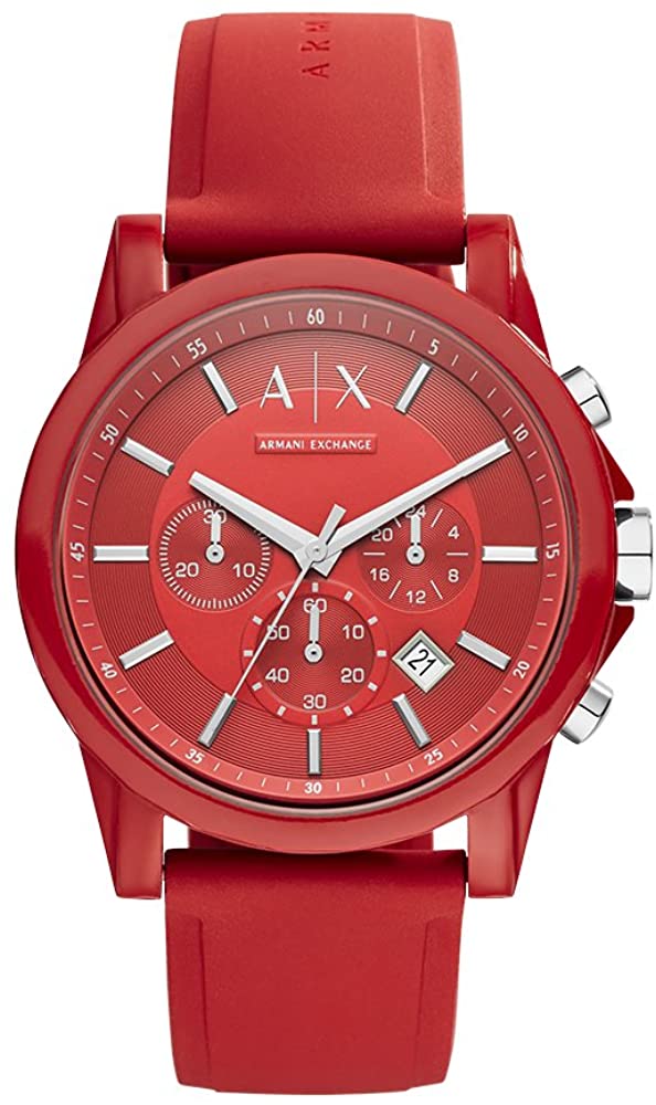 The New Armani Exchange Outerbanks Stainless Watch Red/Red Silicone Wrist  Watches | Lazada PH