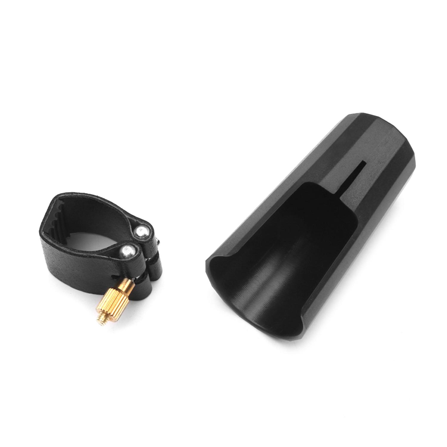 Alto Sax Saxophone Mouthpiece Cap PU Leather Ligature for Sax Accessory