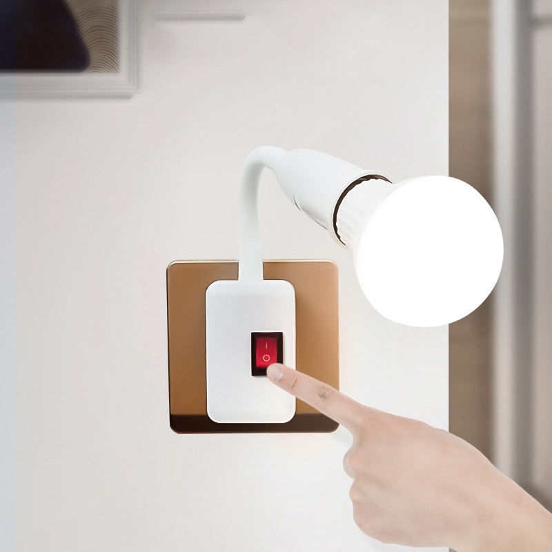 Đui Đèn Gắn Trong Vít E27 Có Thể Điều Chỉnh Đui Đèn Gắn Tường Tiết Kiệm Năng Lượng Gia Dụng Đui Đèn Gắn Trong Bằng Nhựa Đui Đèn Công Tắc Bóng Đèn