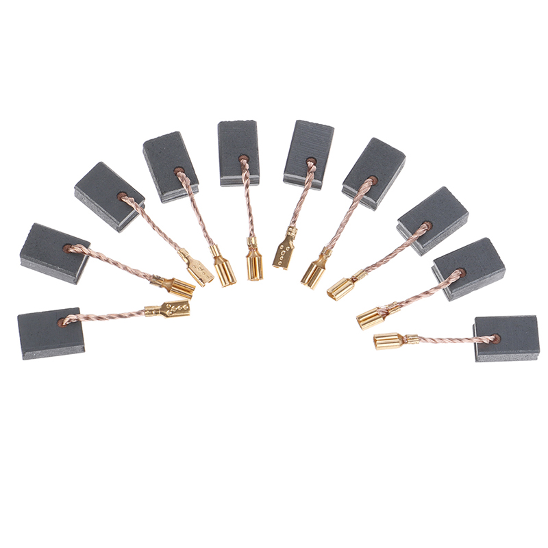 AttractiveFine 10Pcs Graphite Copper Motor Carbon Brushes Kit For Angle Grinder 6*8.5*13.5mm