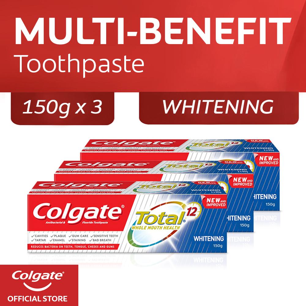 Colgate Total® Whitening Whole Mouth Health Toothpaste 150g, Pack of 3