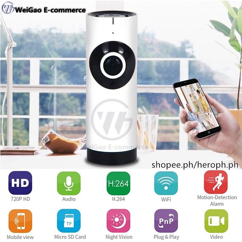 COD 180 Degree Panoramic WiFi Smart Camera Security Monitor cam for