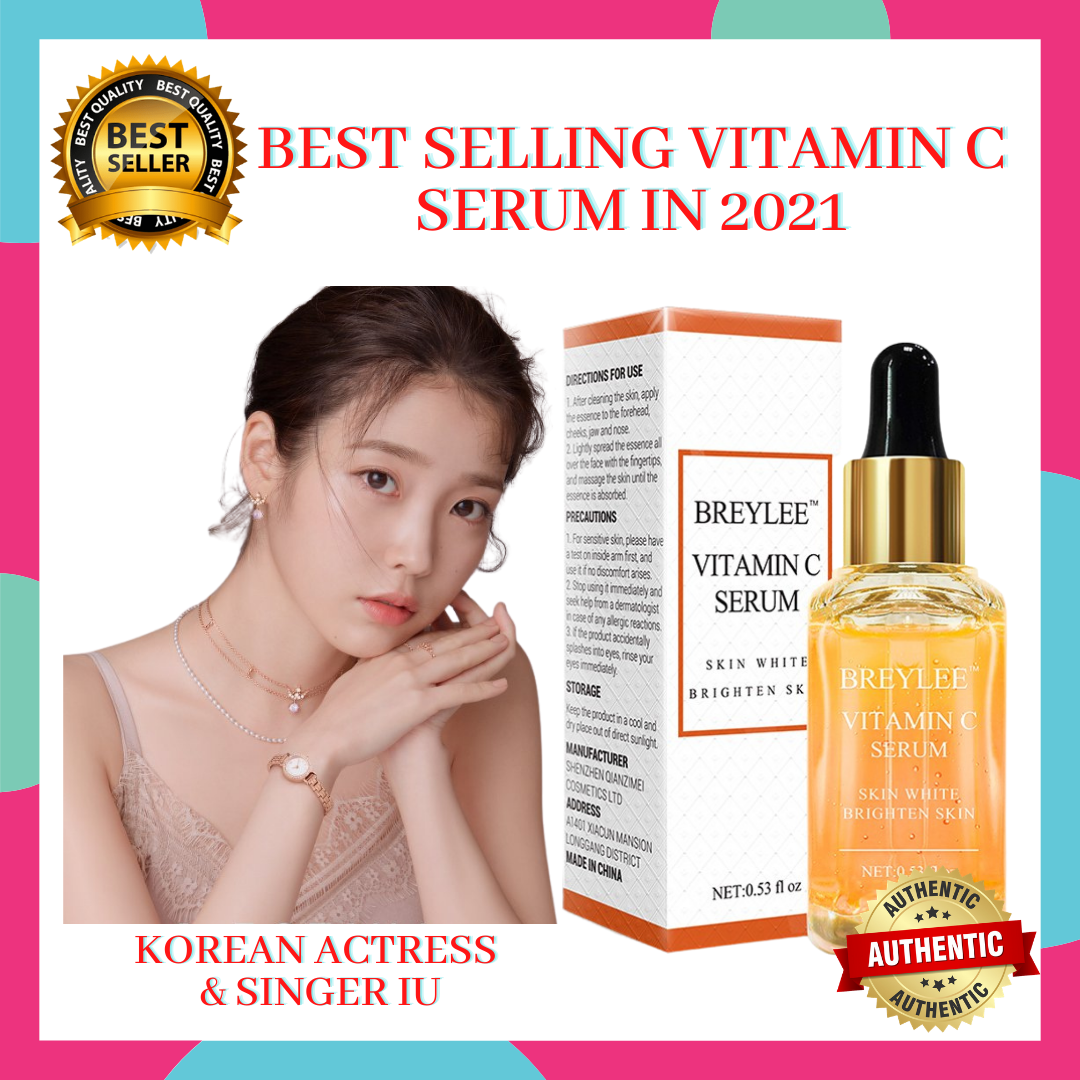 Original Breylee Vitamin C Serum For Face Whitening Moisturizing Dark Spot Remover Essence Brightening Glass Skin Care Fade Freckle For All Types Of Skin Reducing Dull Spot Better Than Aloe Vera Face