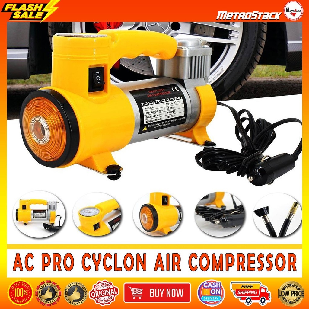 Original Ac Pro Cyclone Air Compressor Tire Inflator Air Pump for Car